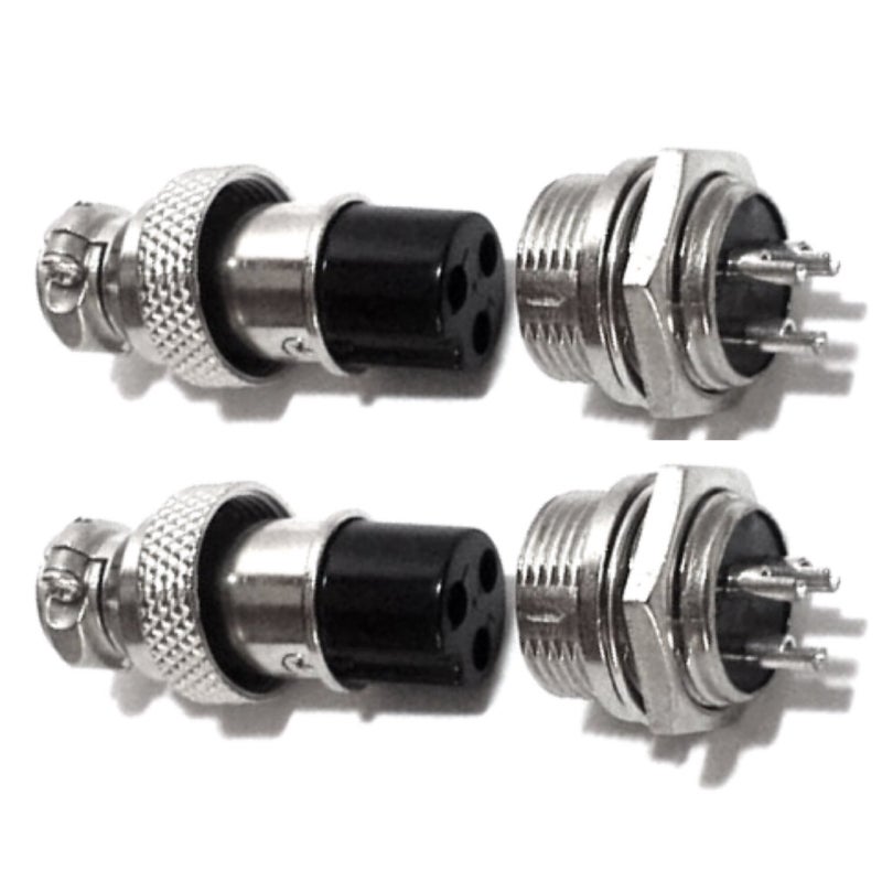 CESS Aviation 3 Pins Plug and Socket Wire Cable Connector - Diameter 0.63" (16mm) (2 Packs) - Image 1